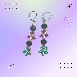🍒 Dangle Crystal Hand Crafted Earrings W/ 925 Hooks🐥